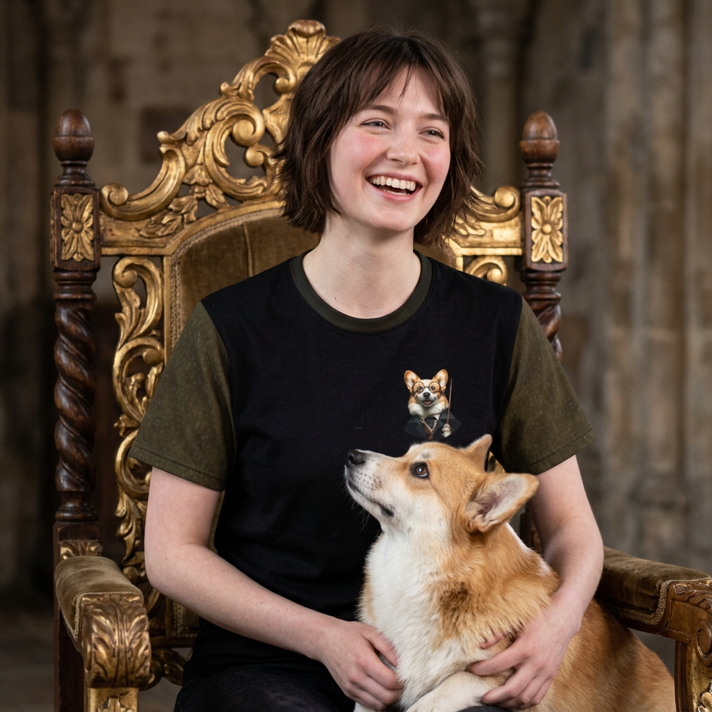 T-shirt Corgi Potter audacieux