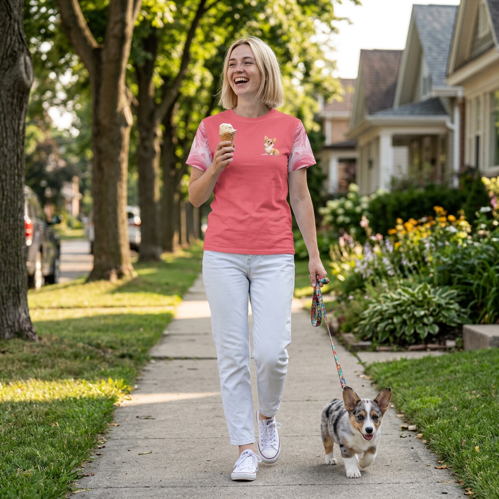 The Cuddle Connoisseur Unisex Bold Designer Tee — Strawberry Swirl Edition
