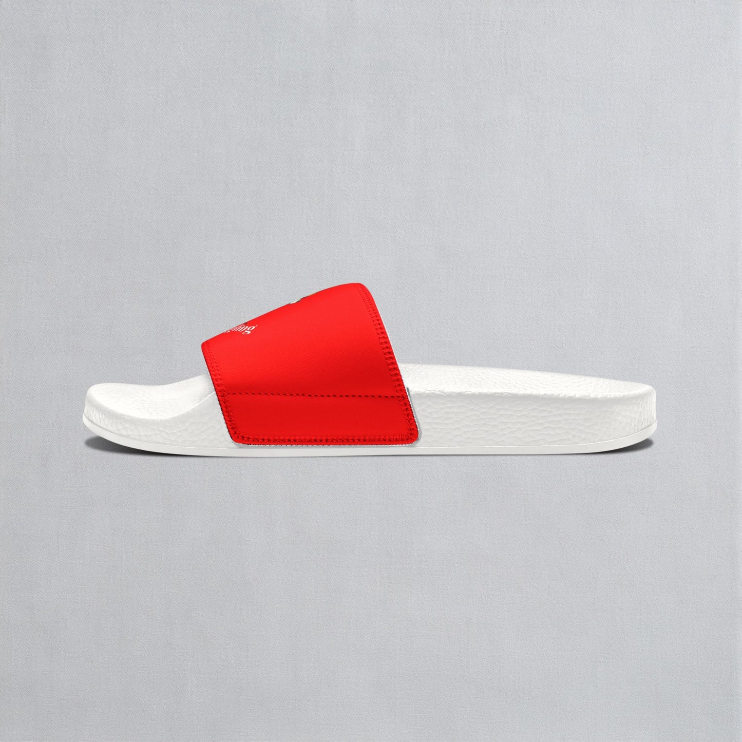 Just Keep Wiggling Men's Red Slide Sandals - Casual Pool & Beach Slides