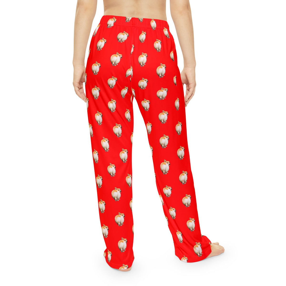 Baby Got Back - Corgi Butt Strut Women's Red Lounge Pants