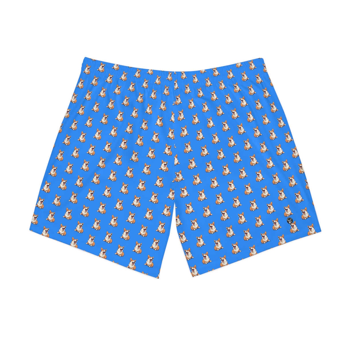 Comical Corgi All Smiles Repeater Pattern Blue Board Shorts