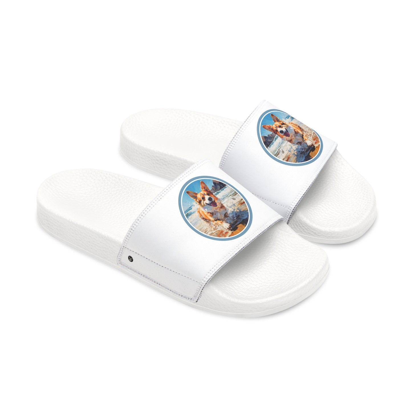 Coastal Corgi - Women's Slide Sandals