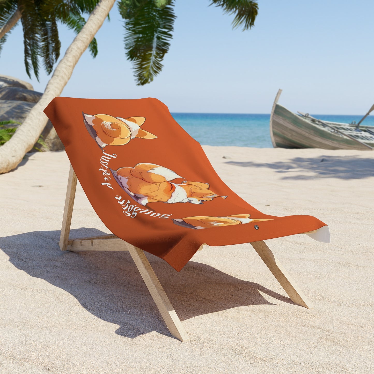 Serviette de plage « Continuez à gigoter »