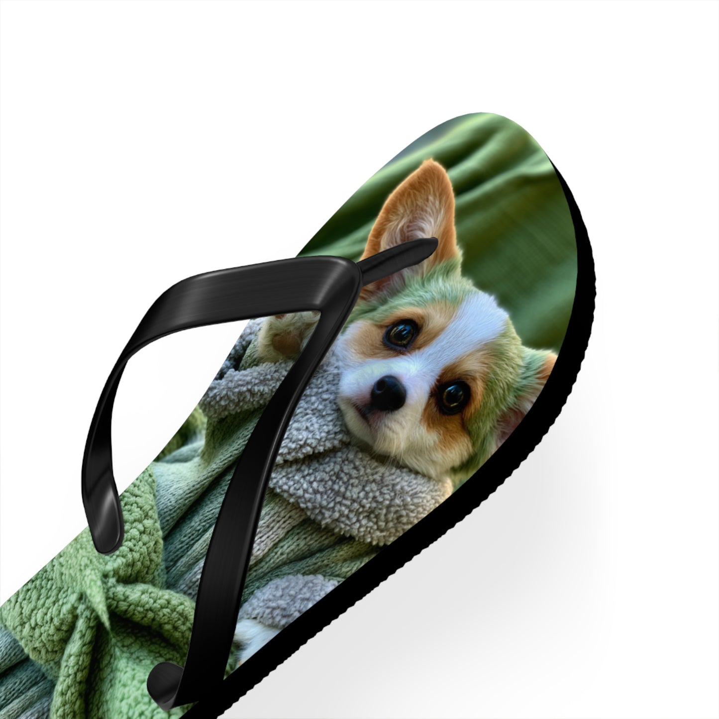 Grogu the Corgi Flip-Flops