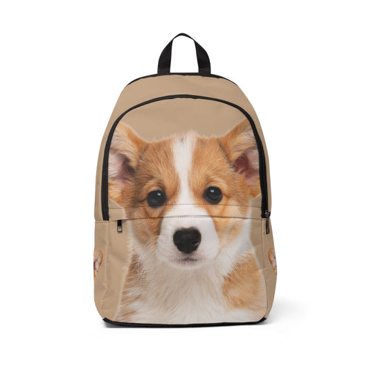 Delightfully Precious Corgi Puppy Backpack — Tan Corgi Rucksack
