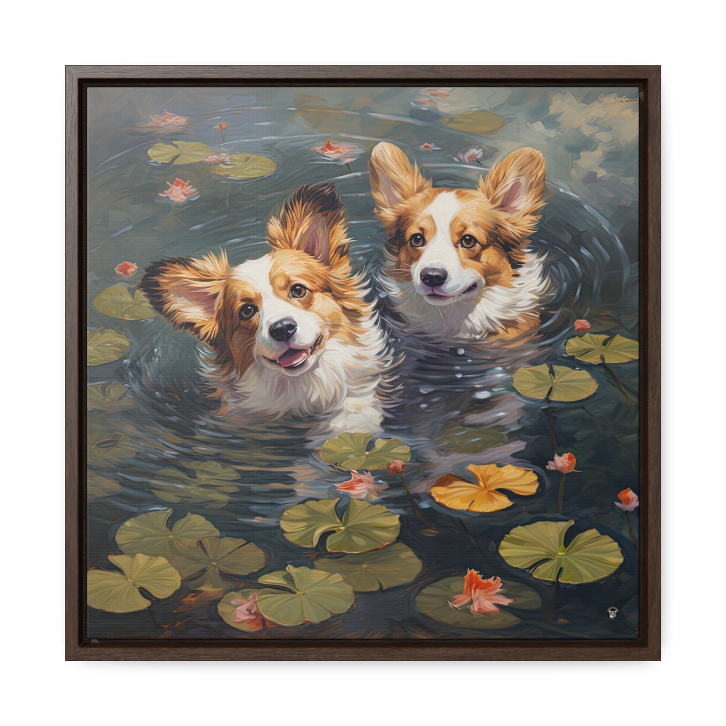 Pond Pups - Framed on Canvas