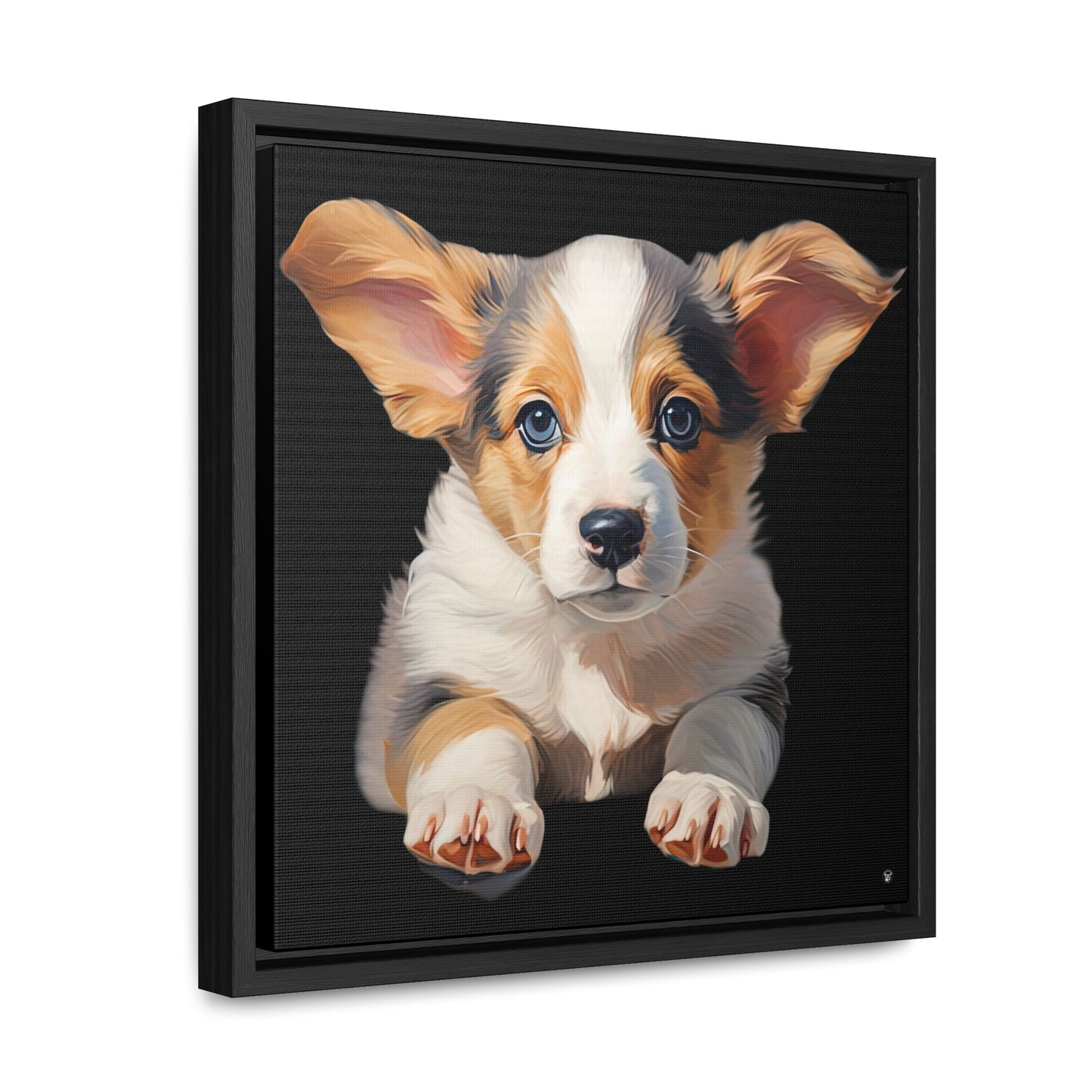 Puppy Portrait - Framed on Canvas