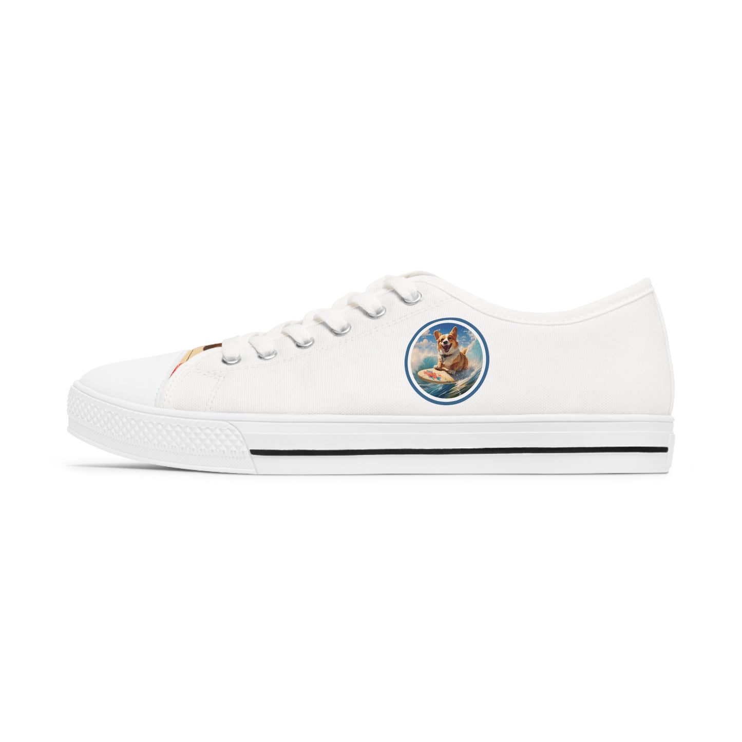 Cowabunga Corgi - Women's Low Top Sneakers