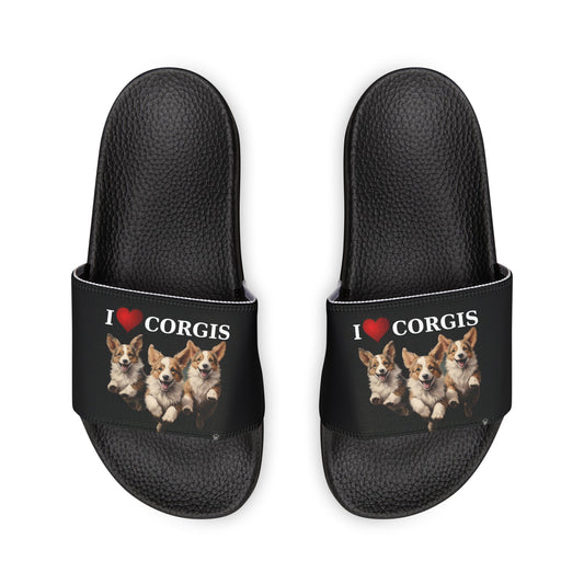 I Heart Corgis - Men's Slide Sandals