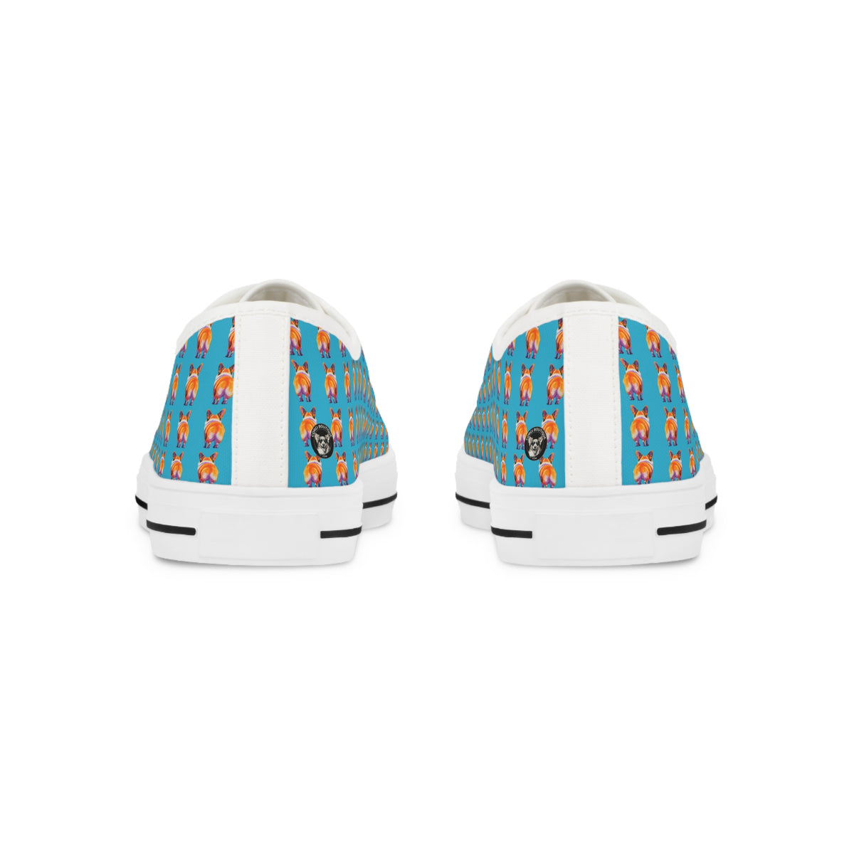 Corgi Butt Stripes Artistic Portrait Men's Low Top Casual Canvas Sneakers