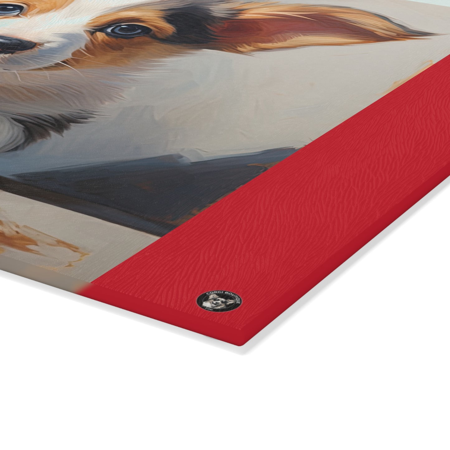 Puppy Portrait - Glass Cutting Board