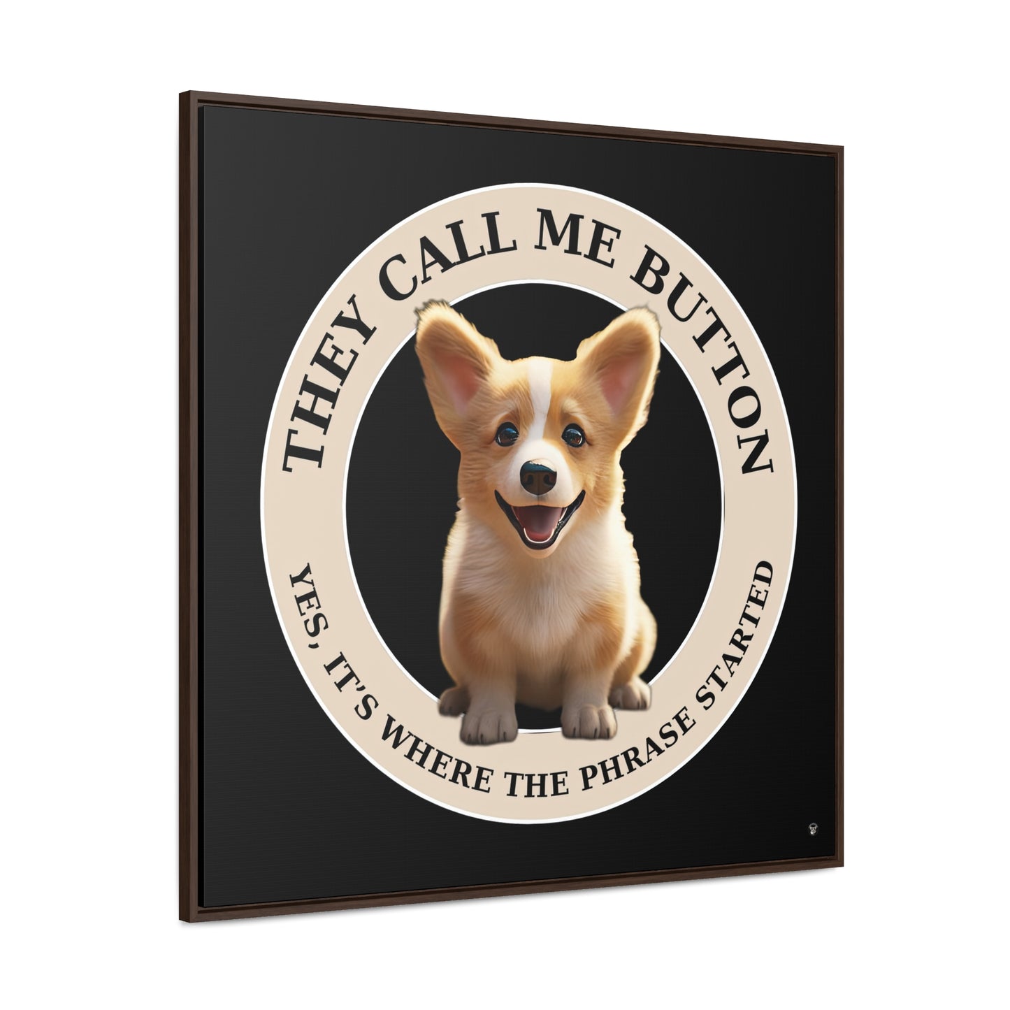 Cute as a Button - Framed on Canvas