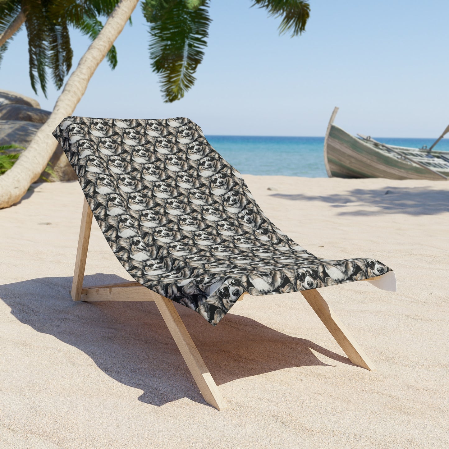 Corgi Cool Mosaic - Beach Towel