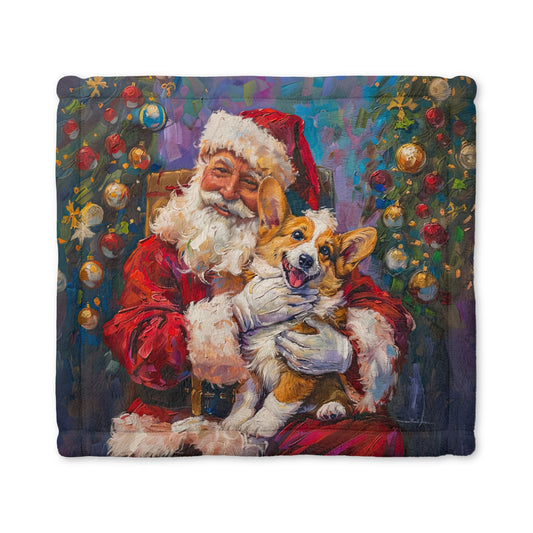 Christmas Corgi Cuddle Blanket