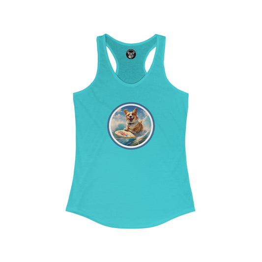 Cowabunga Corgi - Racerback Tank