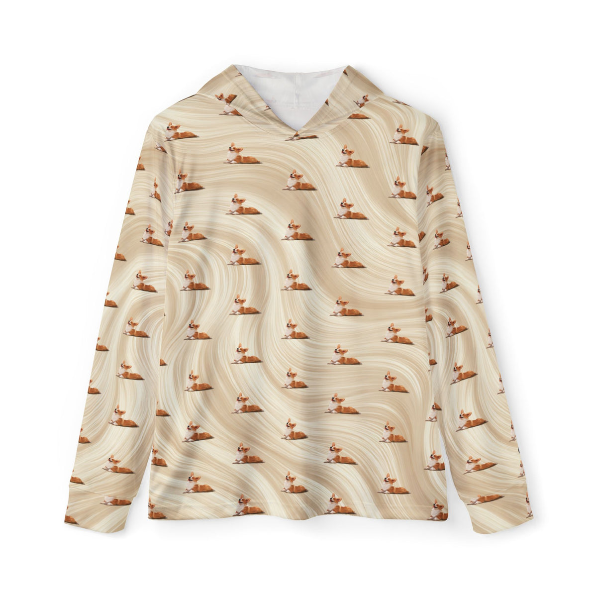 Giddy Sploot Repeater Pattern - Rich Creamy Champagne Swirl Light Hoodie