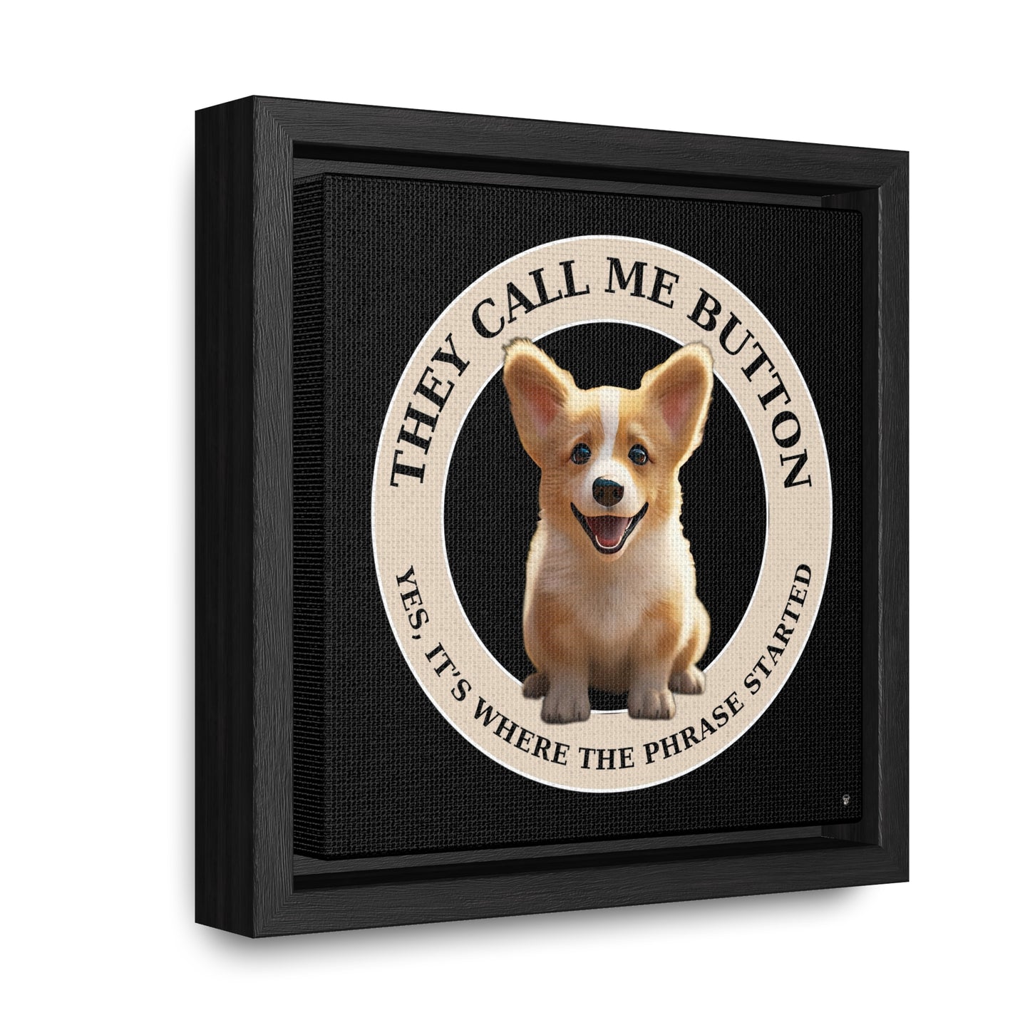 Cute as a Button - Framed on Canvas