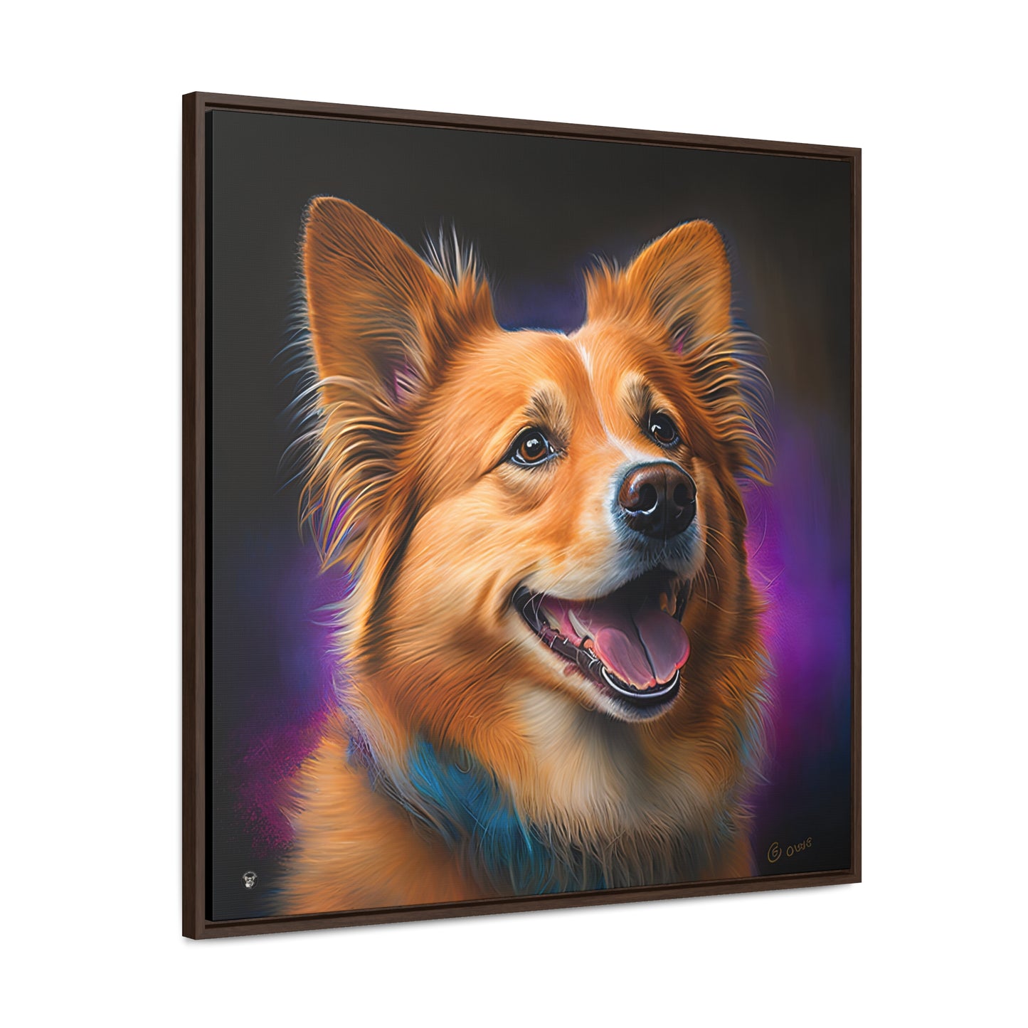Golden Corgi - Framed on Canvas