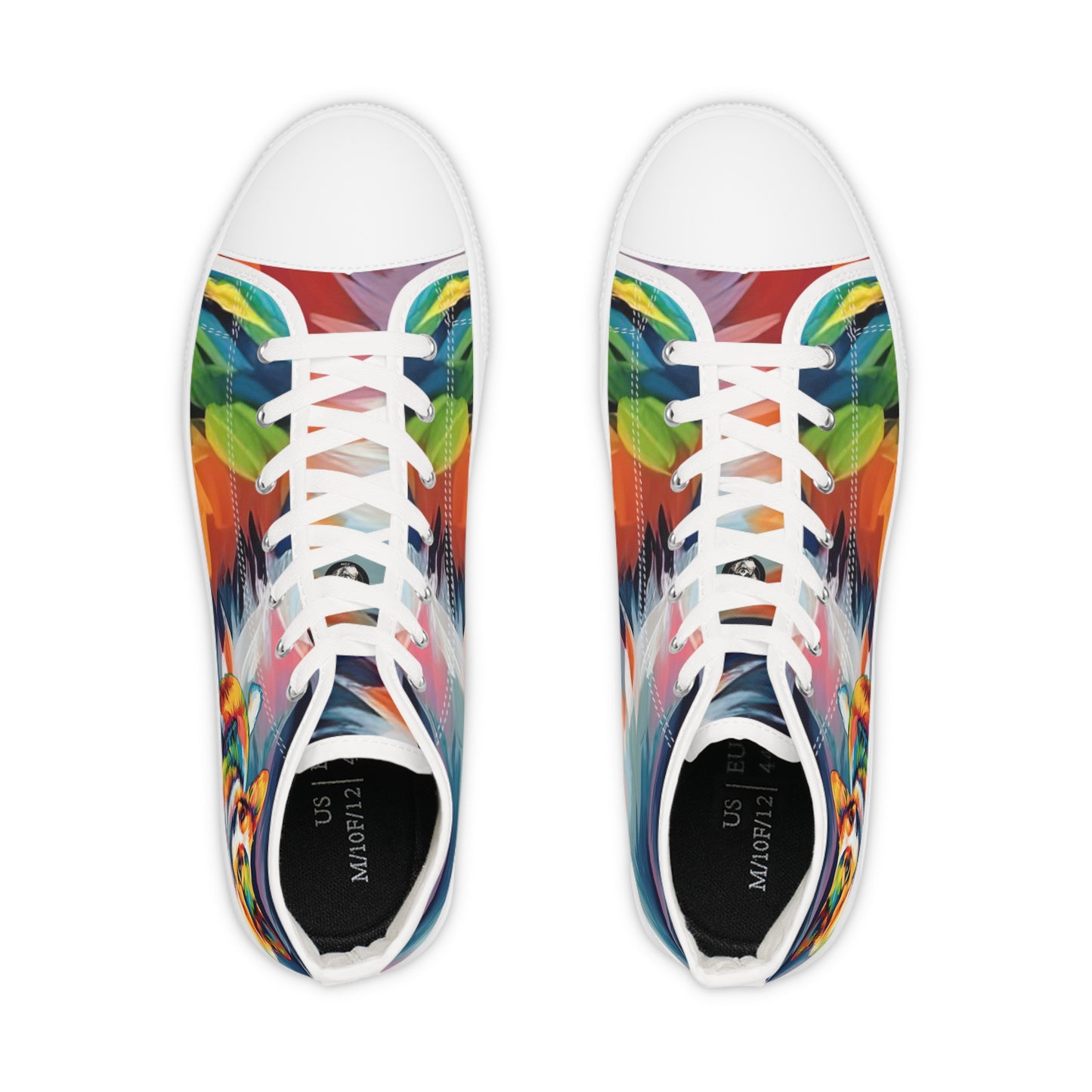 Scouter Corgi Artistic Abstract Men's High Top Casual Canvas Sneakers