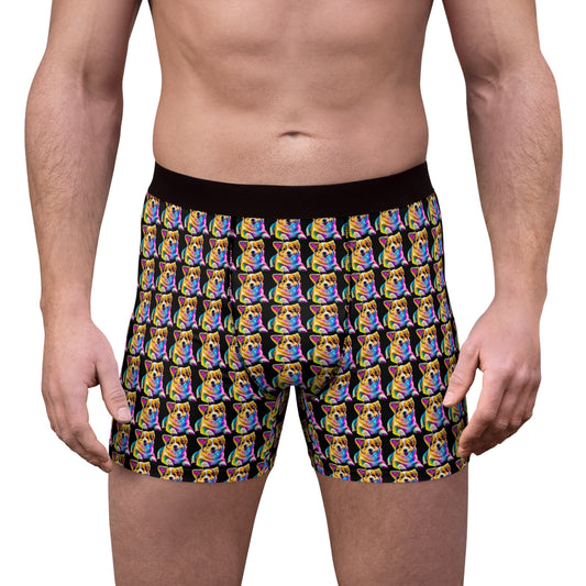 Colorful Corgi Mosaic Boxer Briefs