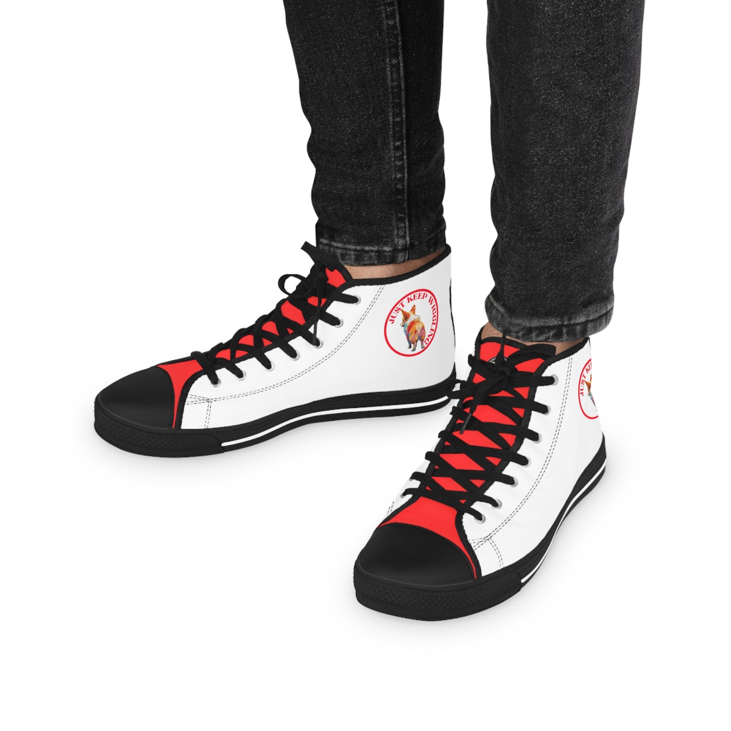 Just Keep Wiggling - Men's High Top Sneakers