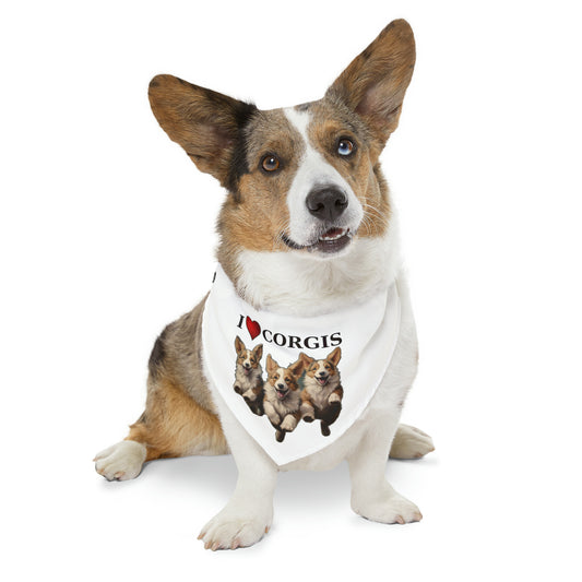 I Heart Corgis - Bandana Collar