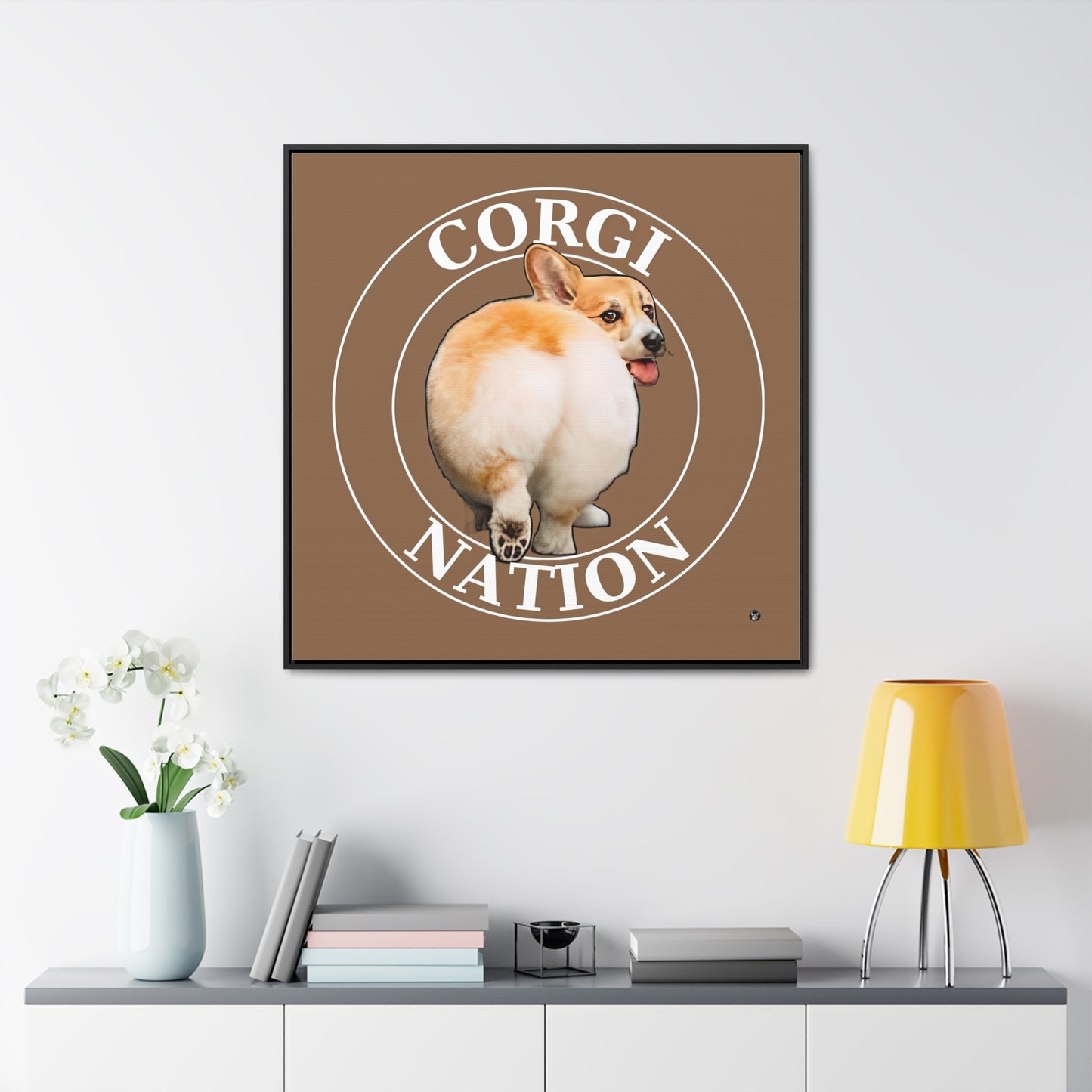 Corgi Nation - Framed on Canvas