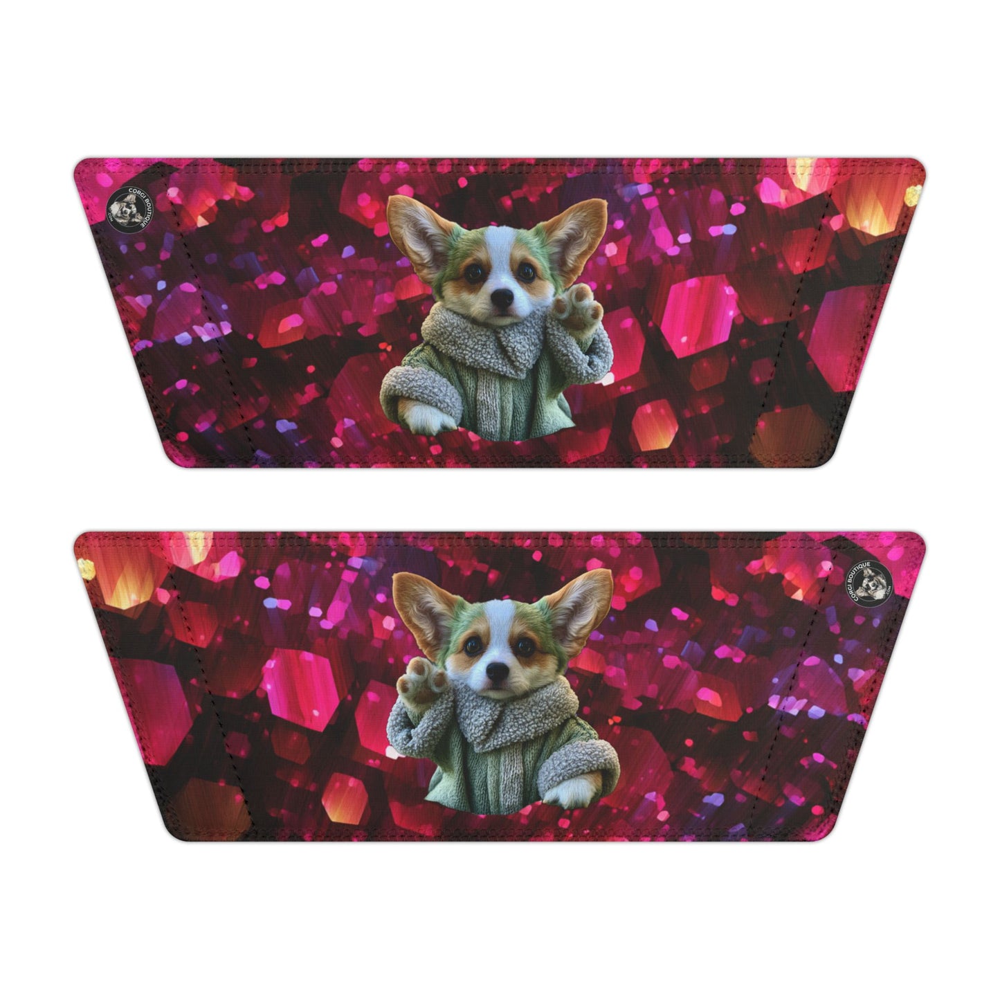 Baby Corgi Space Glitter Men's Casual Slide Sandals - May the Corgi Be With You