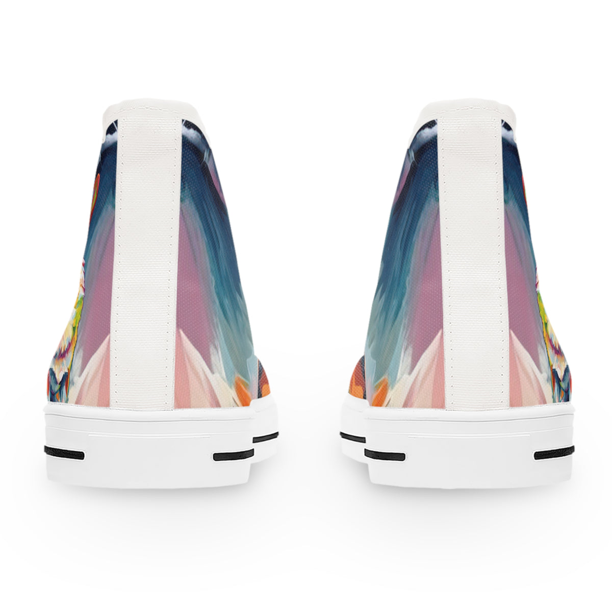 Scouter Corgi Watercolor Women's High Top Casual Canvas Sneakers