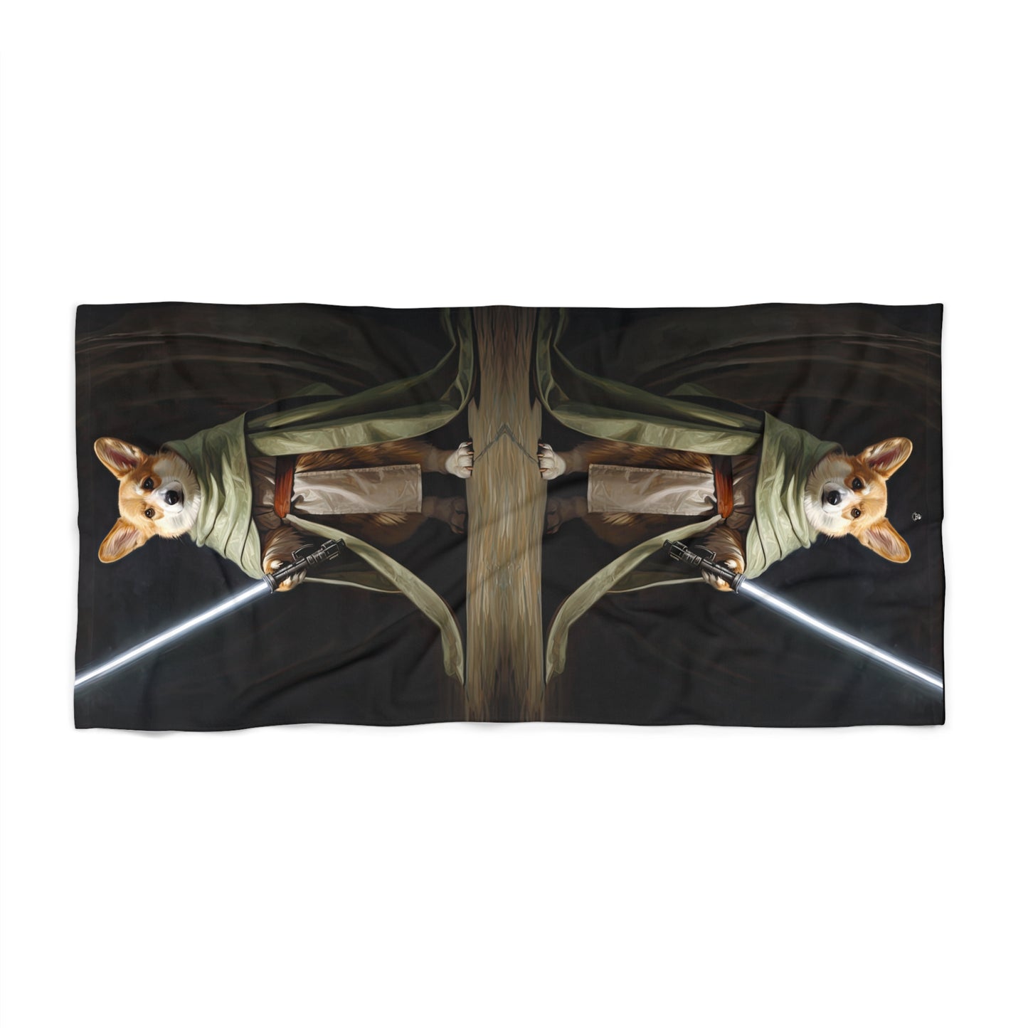 Jedi Corgi - Beach Towel
