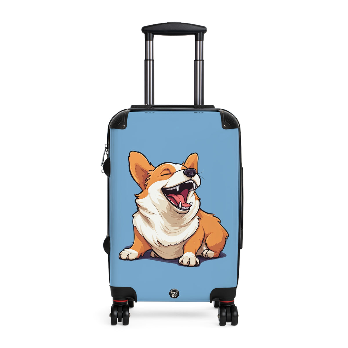 Comical Corgi All Smiles Suitcases - Fun & Funny Blue Luggage