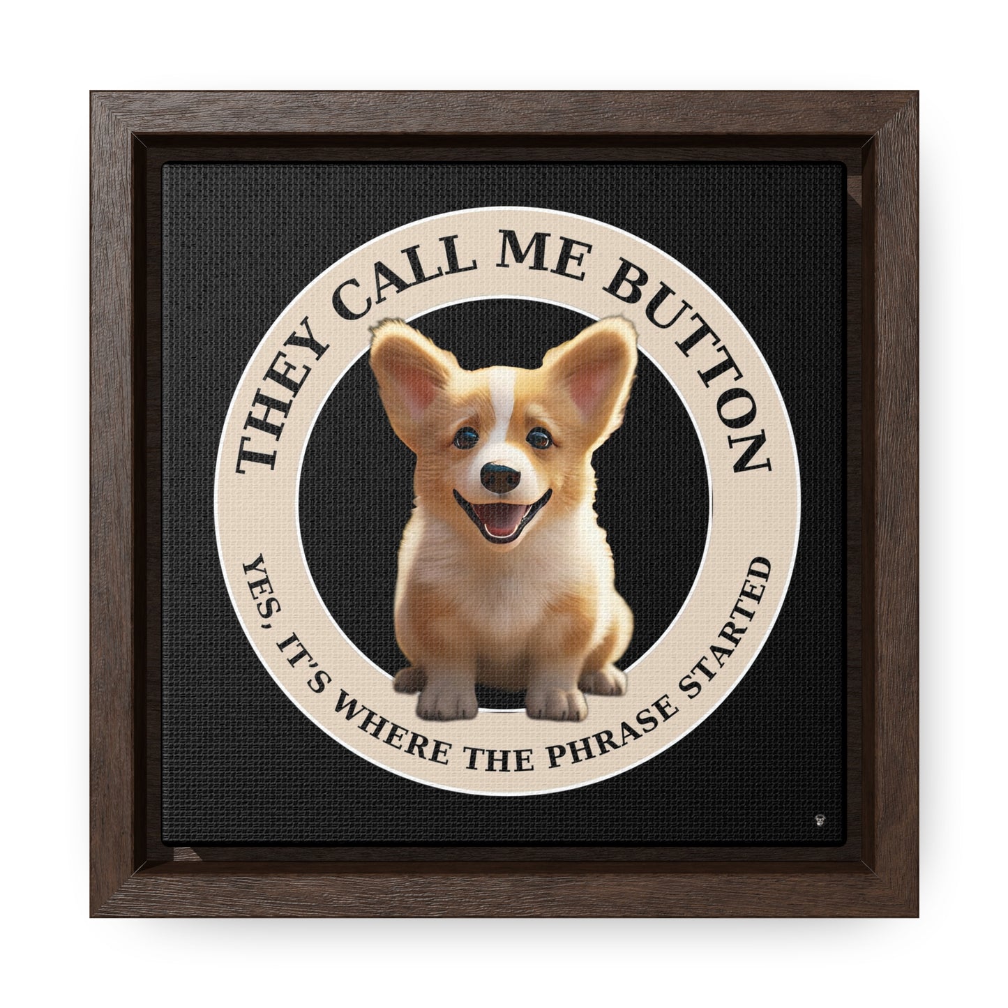 Cute as a Button - Framed on Canvas