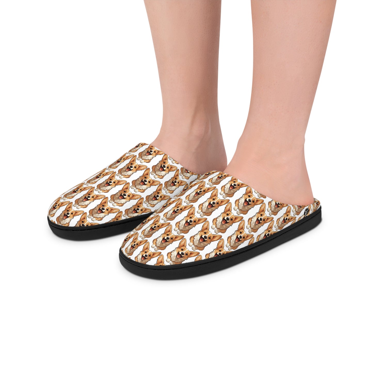 Corgi Cuteness Mosaic Women's Slippers