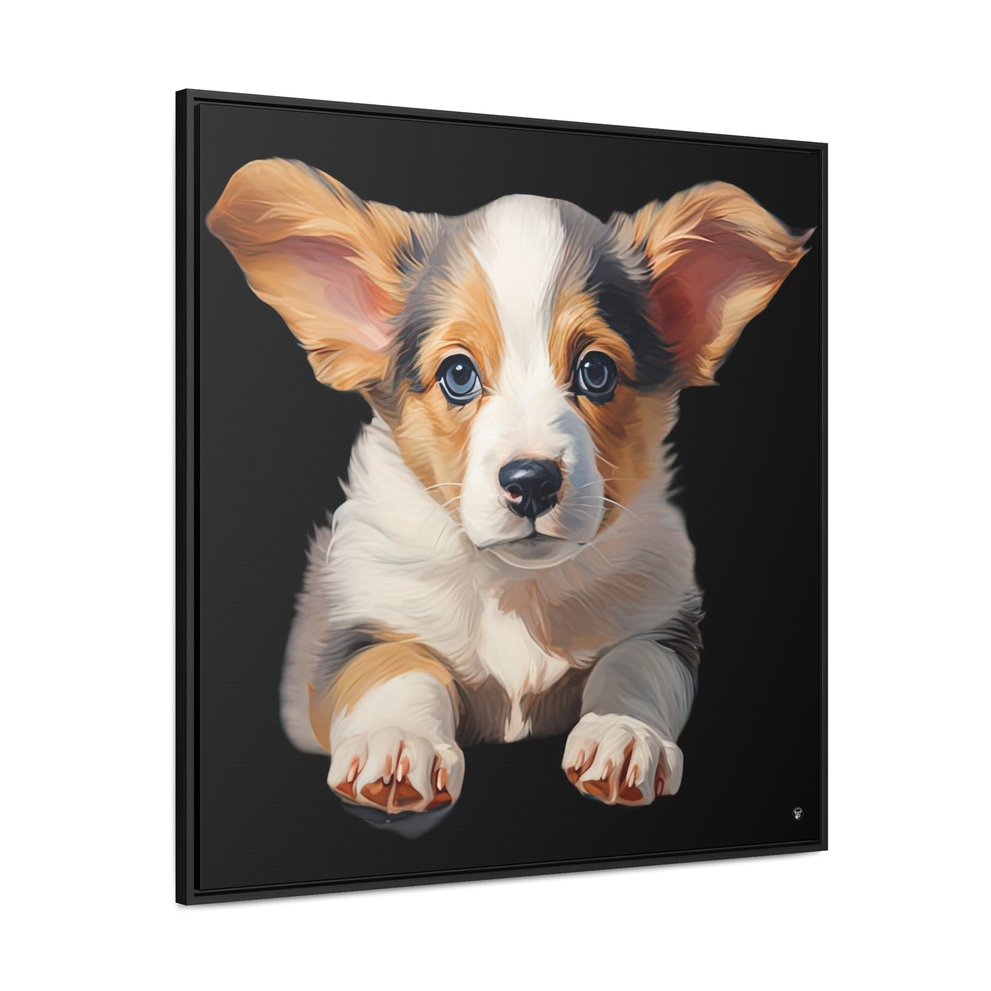 Puppy Portrait - Framed on Canvas