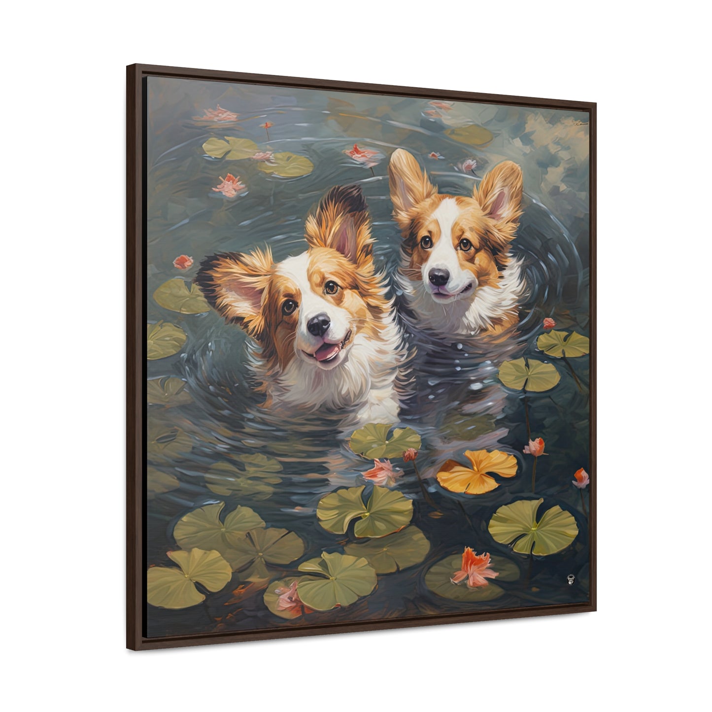 Pond Pups - Framed on Canvas