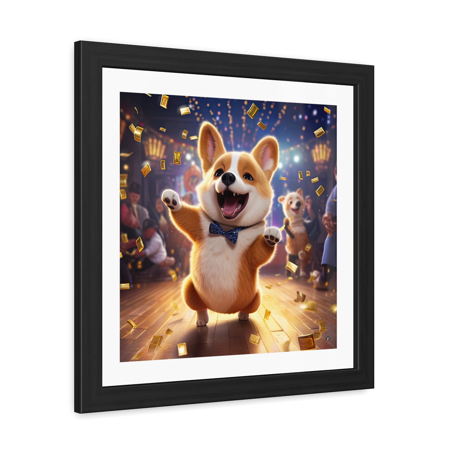 Impression encadrée Chiot de fête
