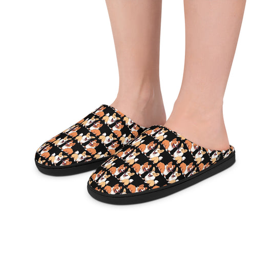 Corgi Couple Mosaic - Men's Slippers