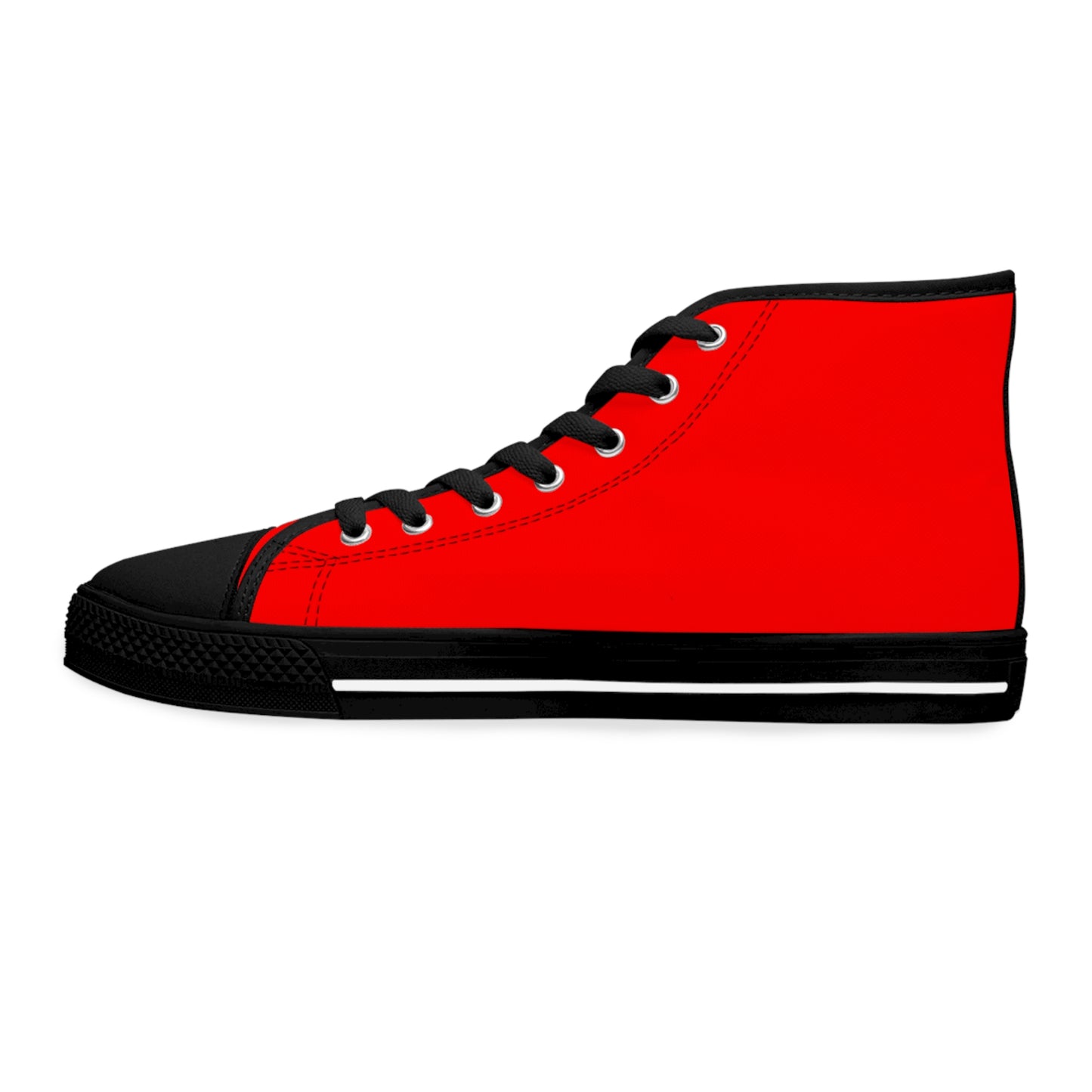 Baby Got Back Mid-Wiggle Women's High Top Casual Red Canvas Sneakers
