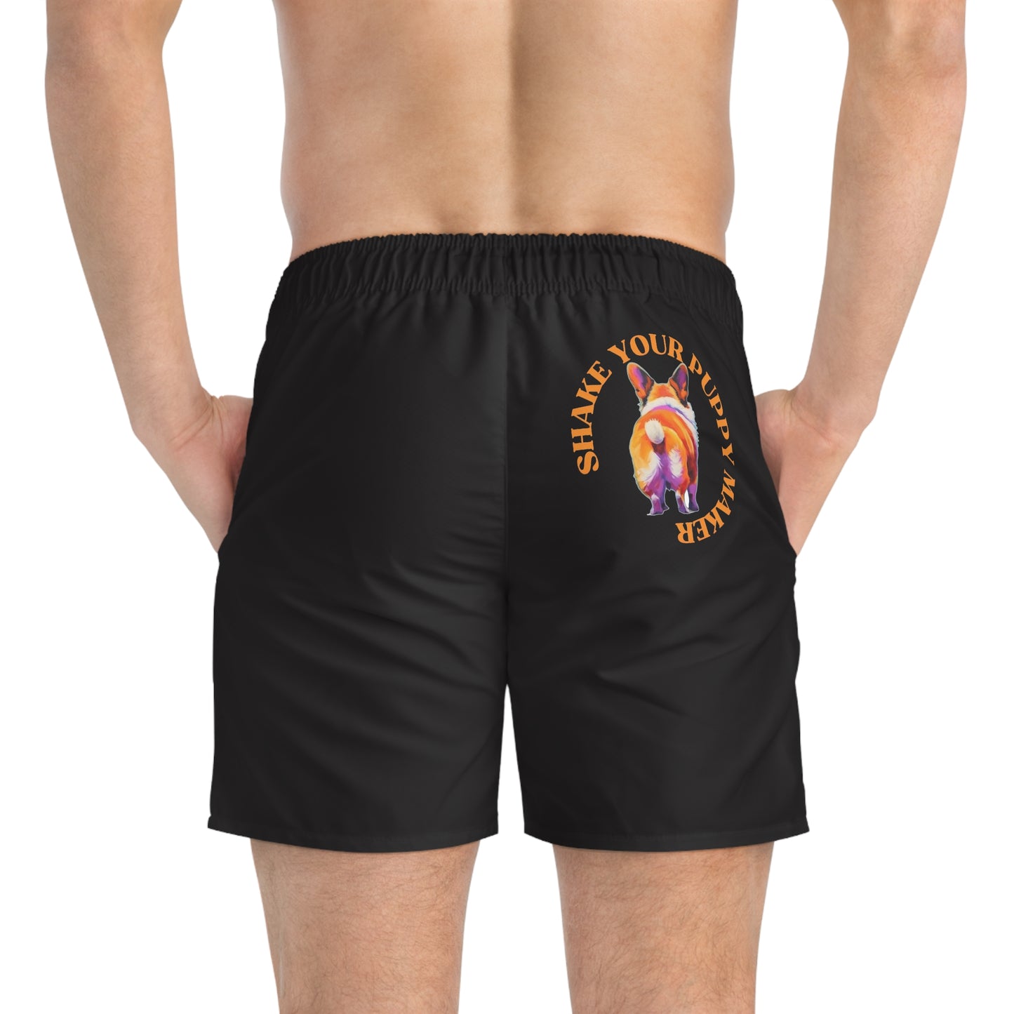 Shake Your Puppy Maker Swim Trunks