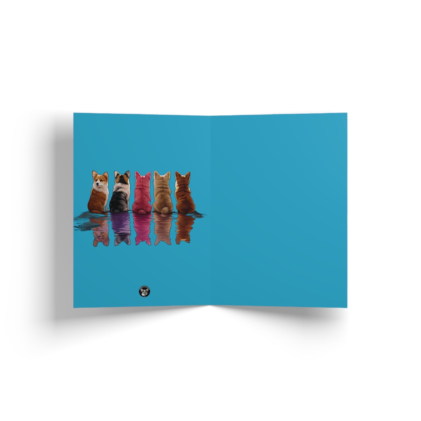 Corgi Lake - Greeting Card