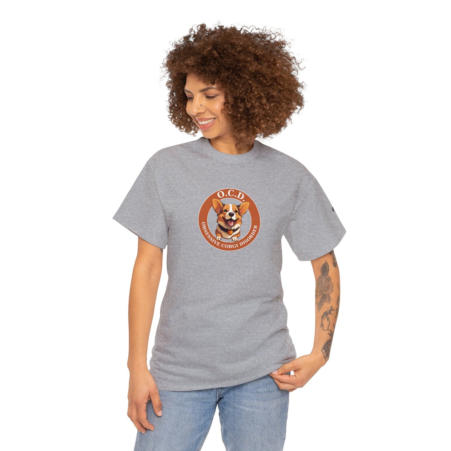 O.C.D. Obsessive Corgi Disorder - Unisex Heavy Cotton Tee