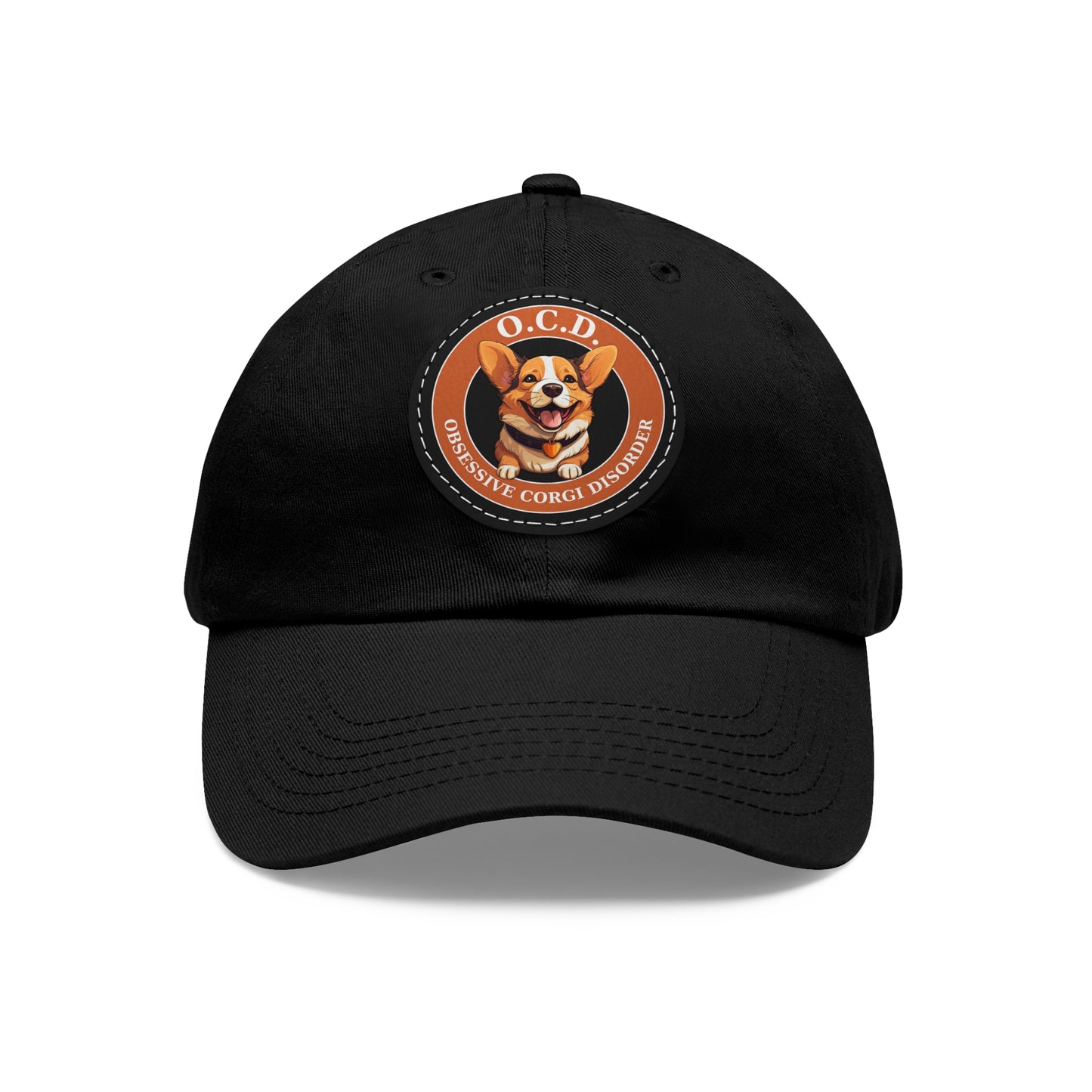 O.C.D. Obsessive Corgi Disorder - Cap with Leather Patch