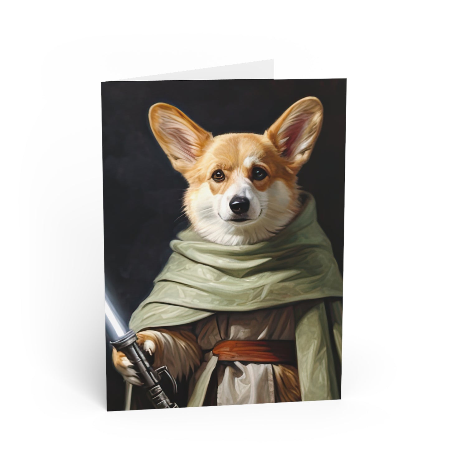 Jedi Corgi - Greeting Card