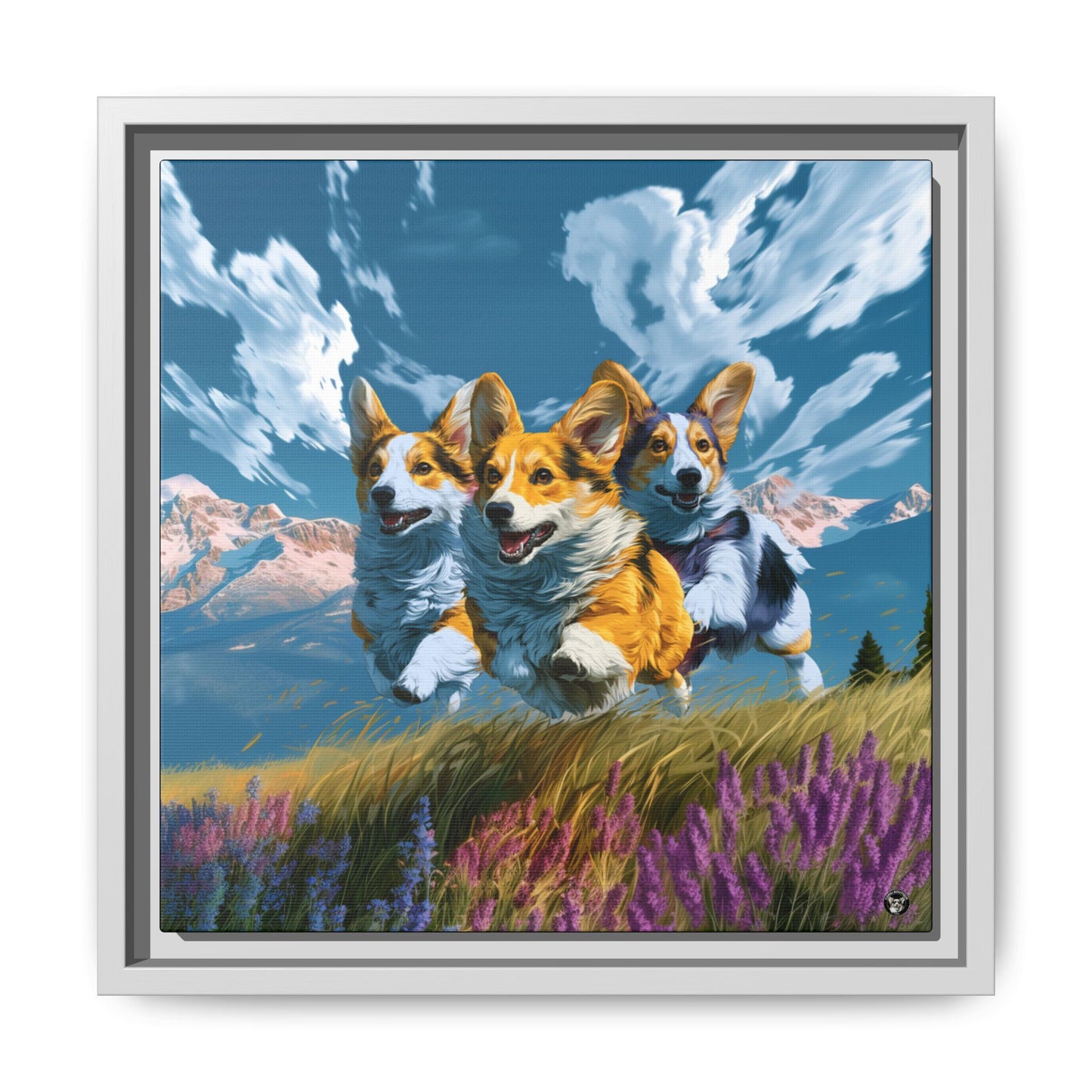 Corgi Racers on Canvas