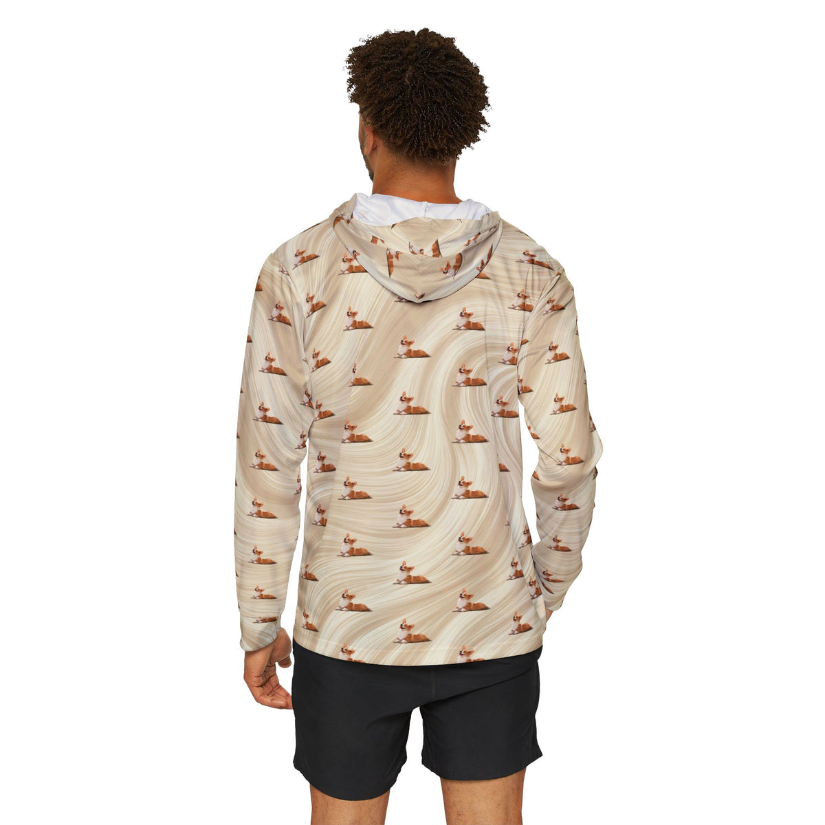 Giddy Sploot Repeater Pattern - Rich Creamy Champagne Swirl Light Hoodie