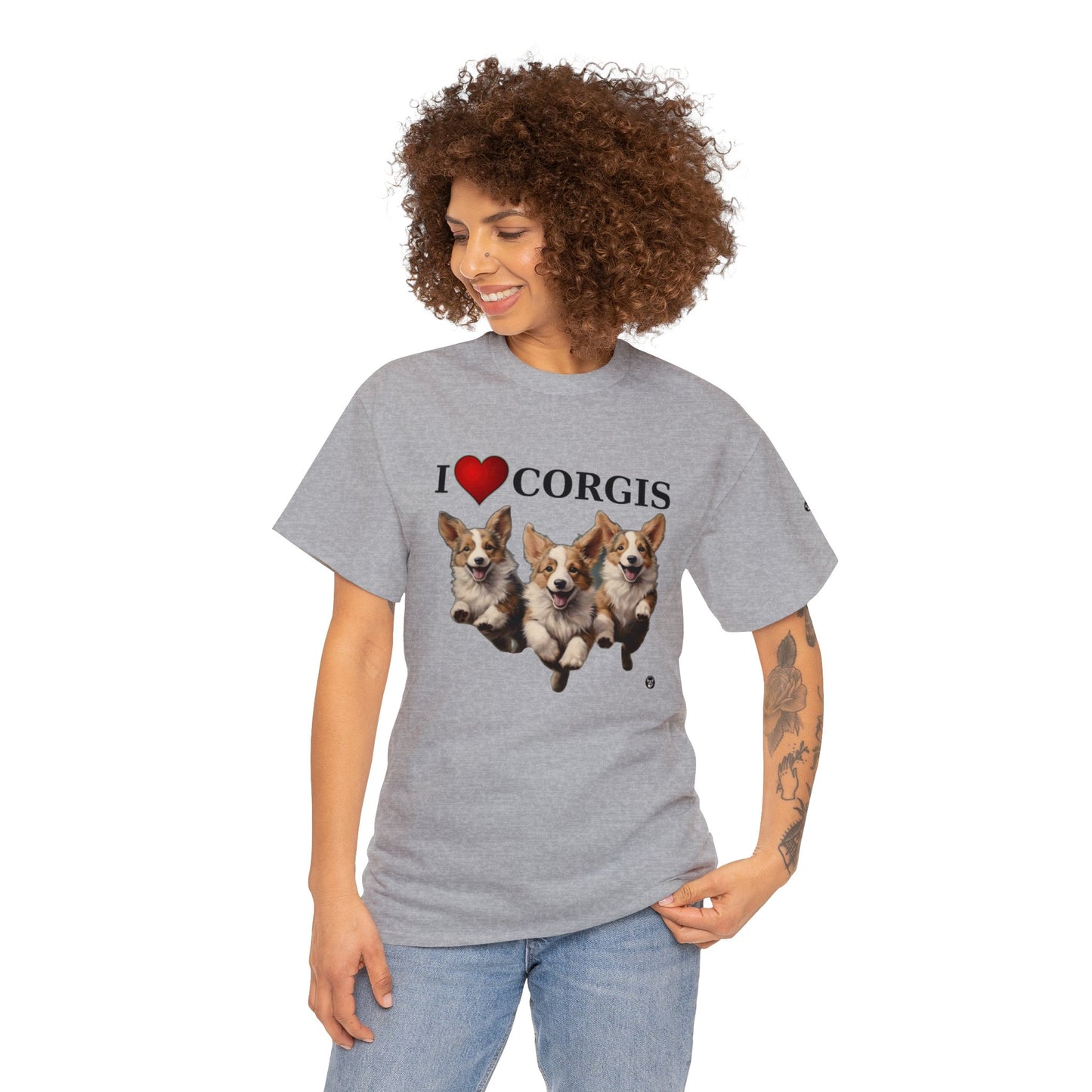 I Heart Corgis - Unisex Heavy Cotton Tee
