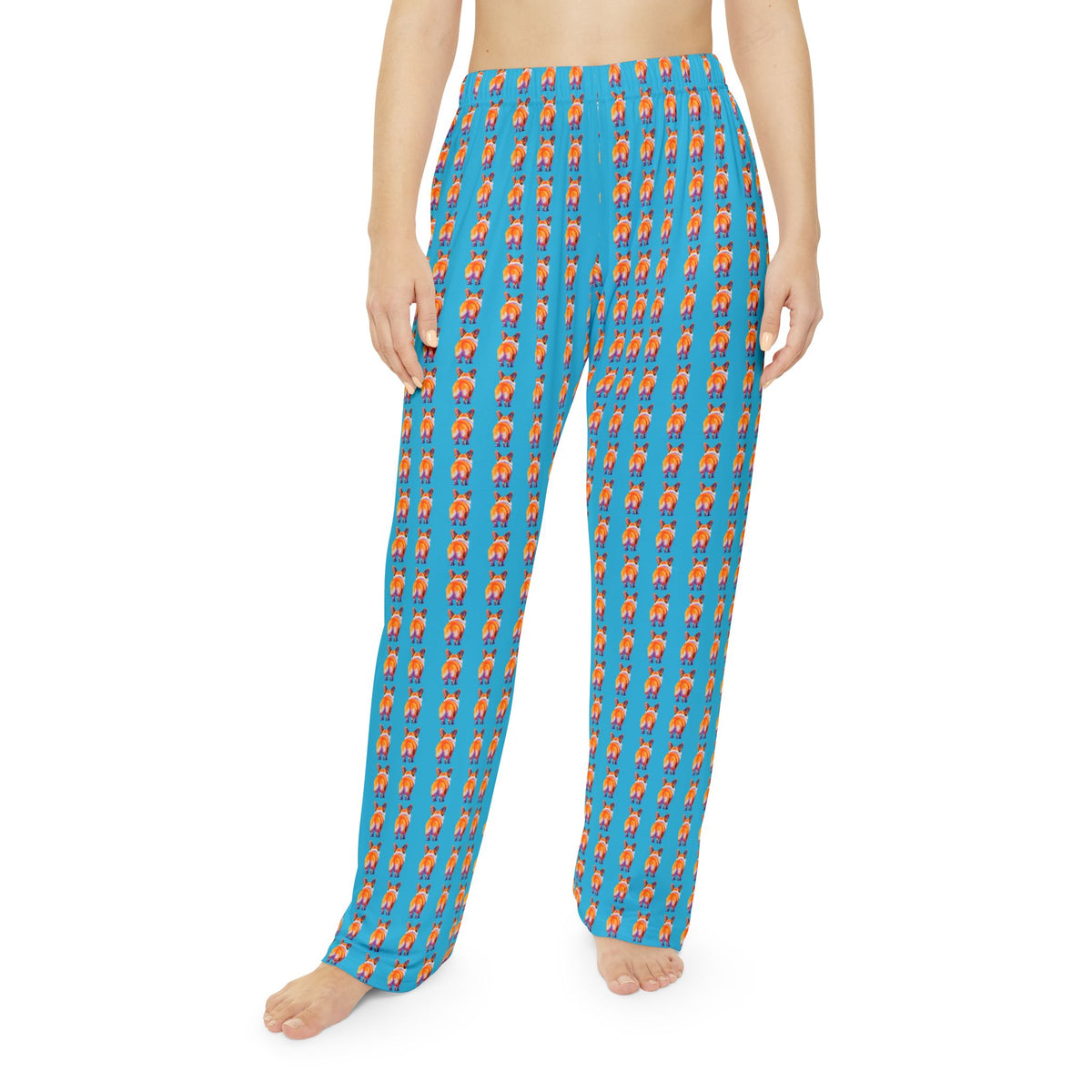 Corgi Butt Stripes Artistic Portrait - Women's Lounge Pants