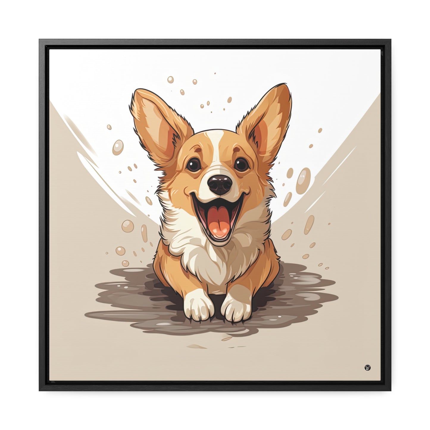 Corgi Cuteness - Framed on Canvas