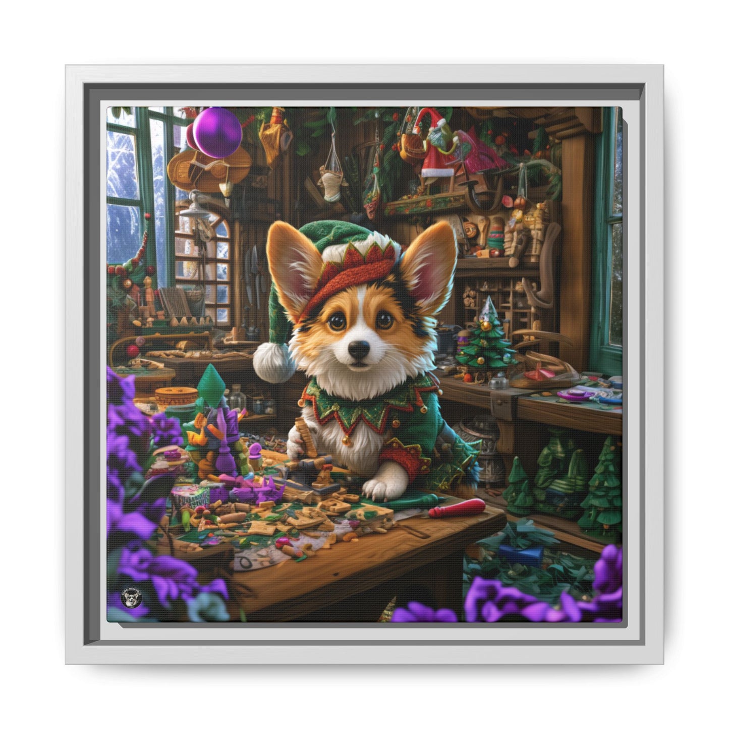 Santa's Little Helper on Canvas