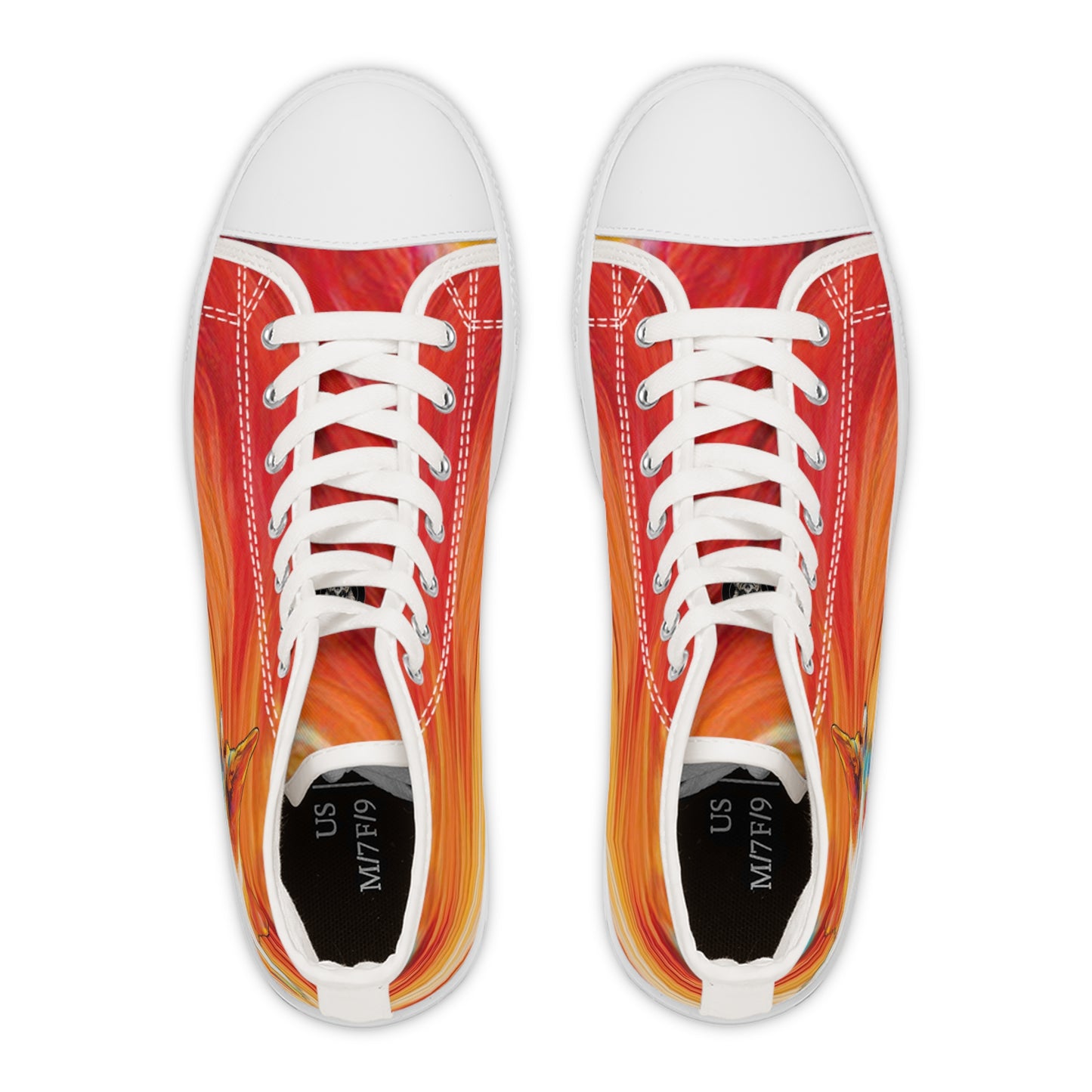 Peekaboo Corgi Vibrant Artistic Women's High Top Casual Canvas Sneakers